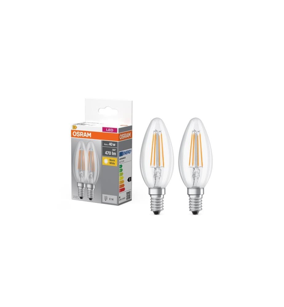 OSRAM - Lampe LED BASE CLASSIC B 4W, E14, Blanc chaud (WW)