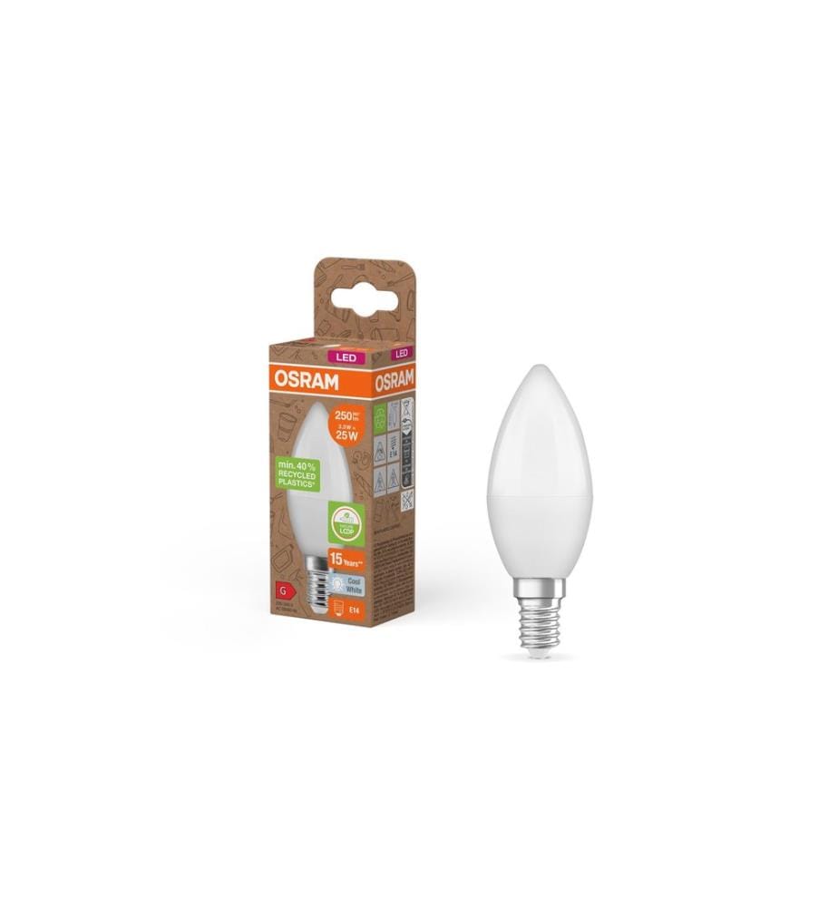 OSRAM - AMPOULES LED PCR AVEC CLASSIC B 3.3W, E14, Blanc neutre (NW)