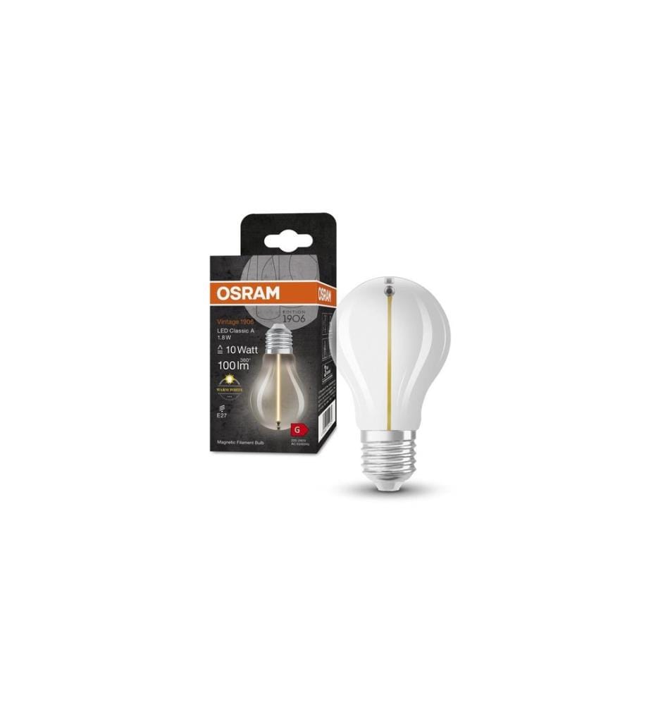 OSRAM - Vintage 1906 LED CLASSIC A 1.8W, E27, Blanc chaud (WW)