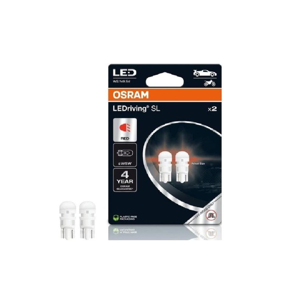 OSRAM - W5W LEDriving SL rouge Voiture de tourisme/Moto