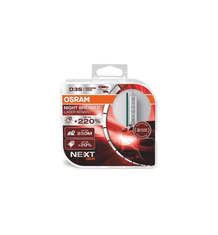 Ampoules D3S XENARC Night Breaker Laser Duobox poids lourd/voiture 35 W OSRAM