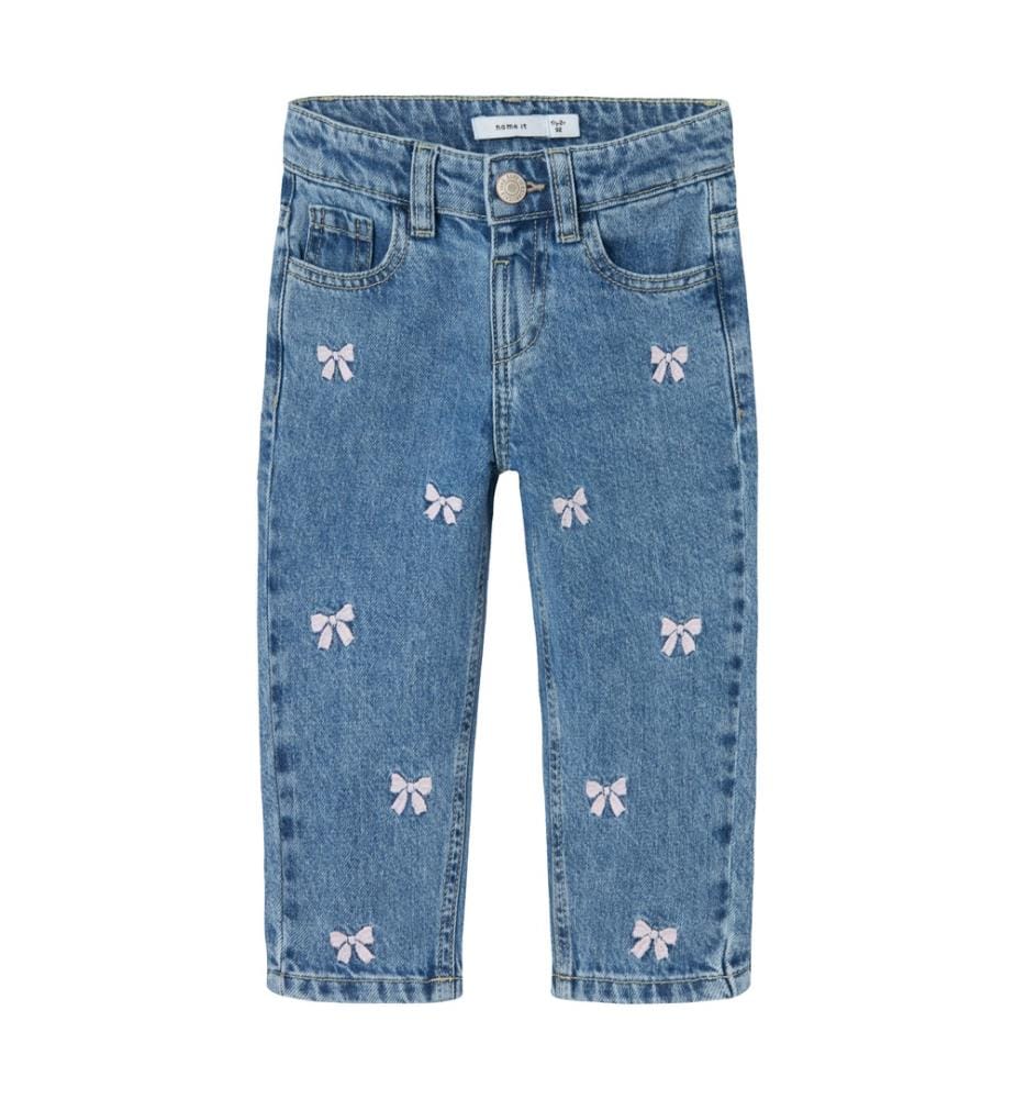 Jeans - Medium Blue Denim Bows
