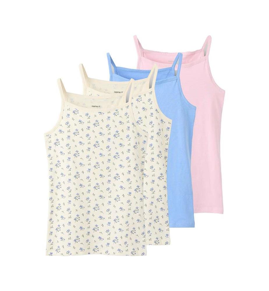 Lot de 4 brassières fleurs - Crème