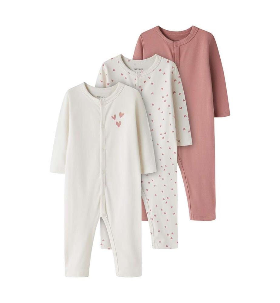 Pyjama 3 pièces Curs - Crème & Rose