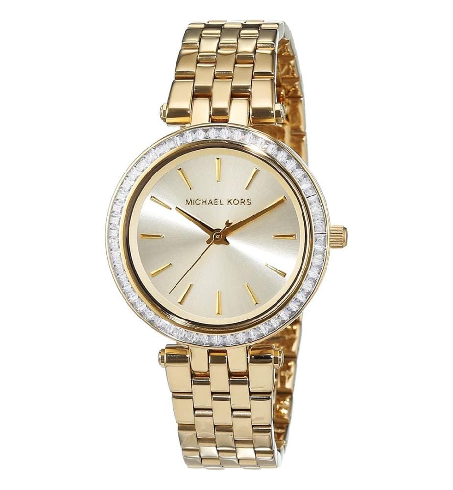 Montre à quartz en acier doré - 34 mm