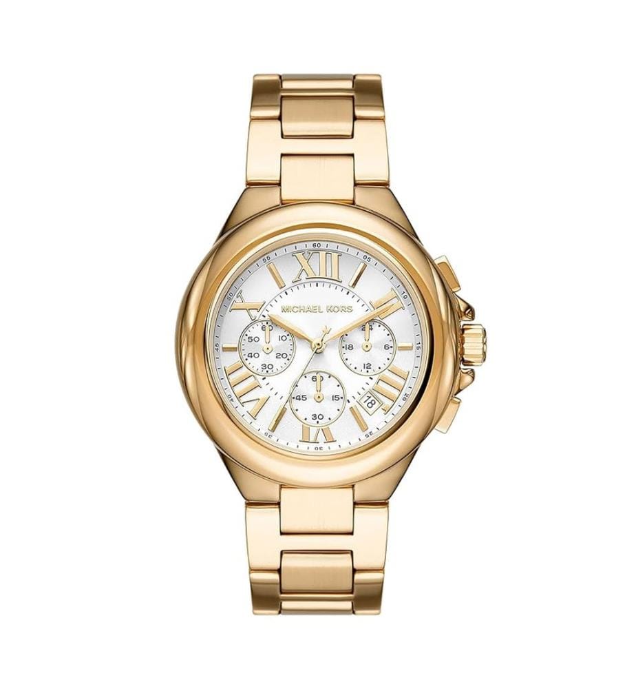 Montre à Quartz en acier inoxydable doré - 43 mm