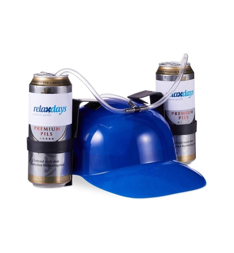 RELAXDAYS - Accessoires de fête Casque pour boire 13 x 32 cm, bleu