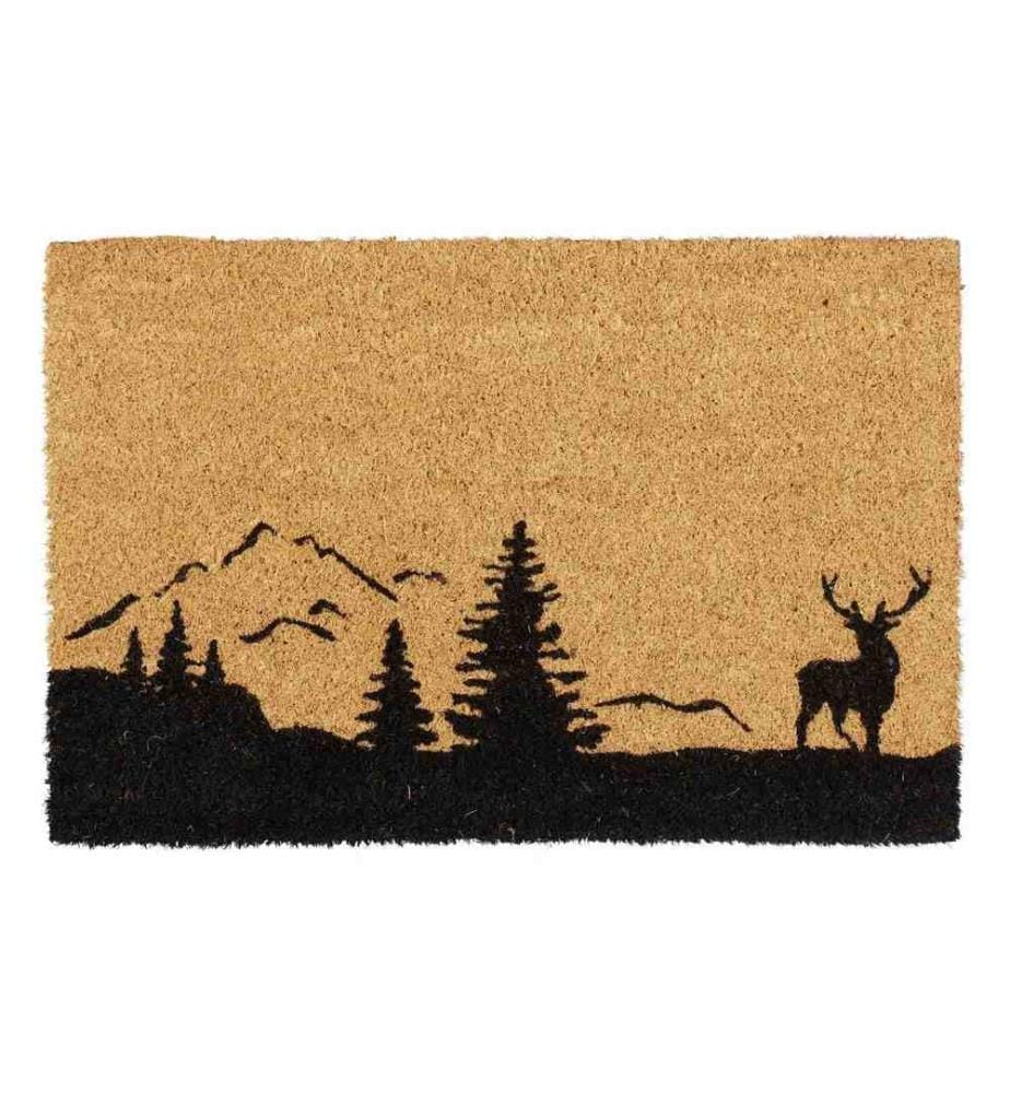 RELAXDAYS - Tapis de sol Cerf & arbres 42 cm x 62 cm