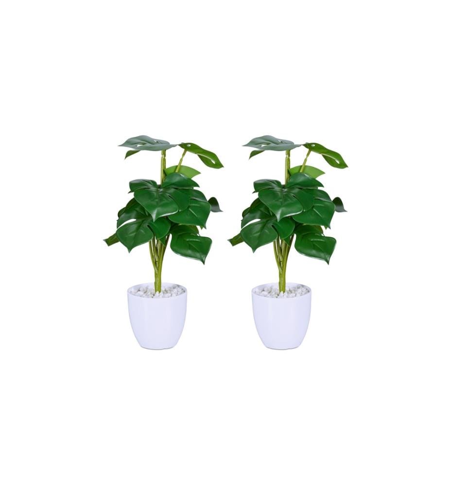 RELAXDAYS - Plante artificielle Monstera 2 pièces, 33 cm