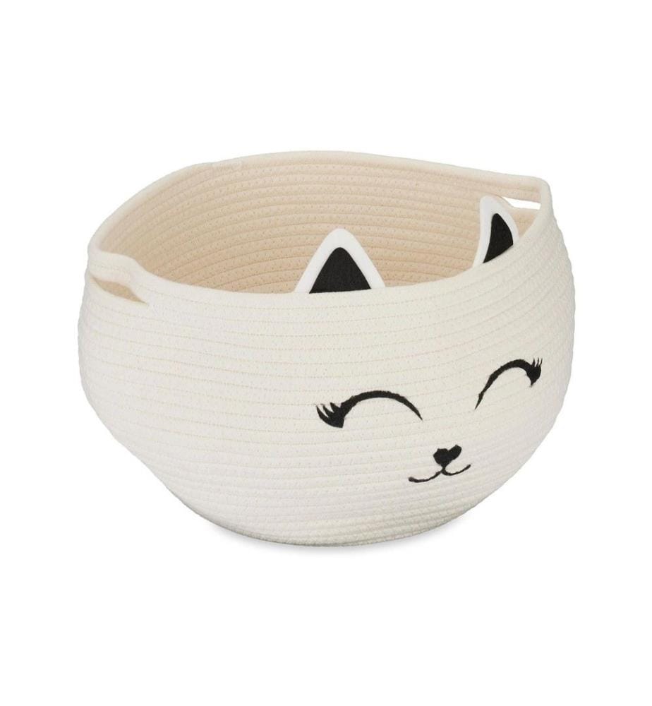 RELAXDAYS - Panier à jouets Feutre Chat