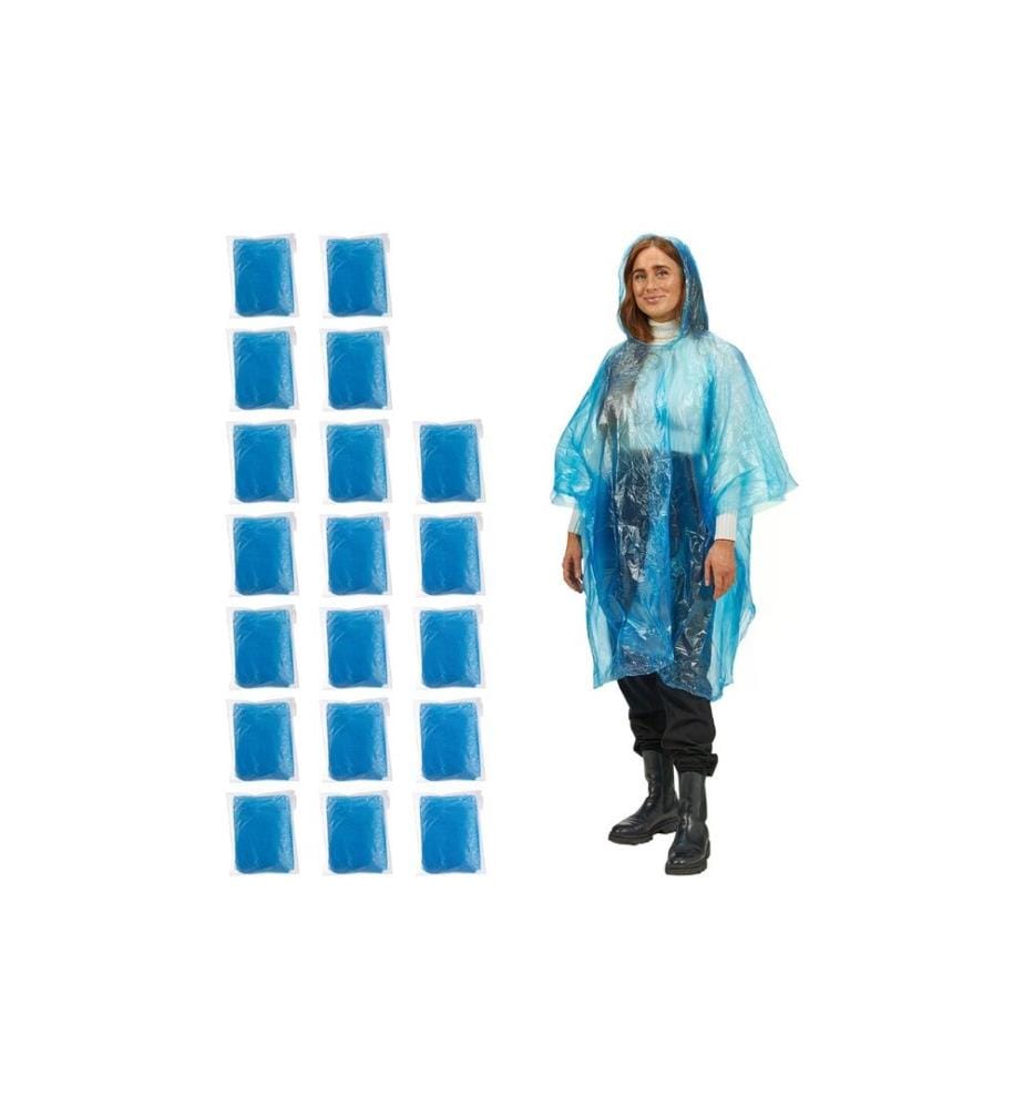 RELAXDAYS - Poncho de pluie 20 pièces, Bleu