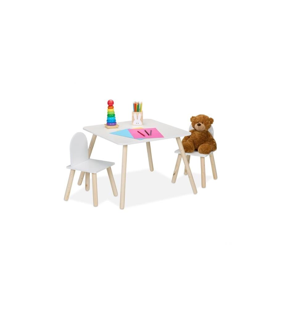 RELAXDAYS - Ens. fauteuils et canapé enfants 3 pièces Brun clair; Blanc