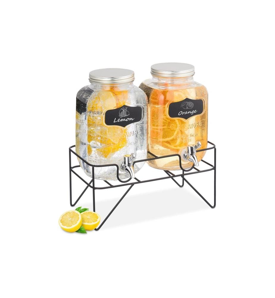 RELAXDAYS - Distributeur à boissons avec support Lot de 2, 4 litres