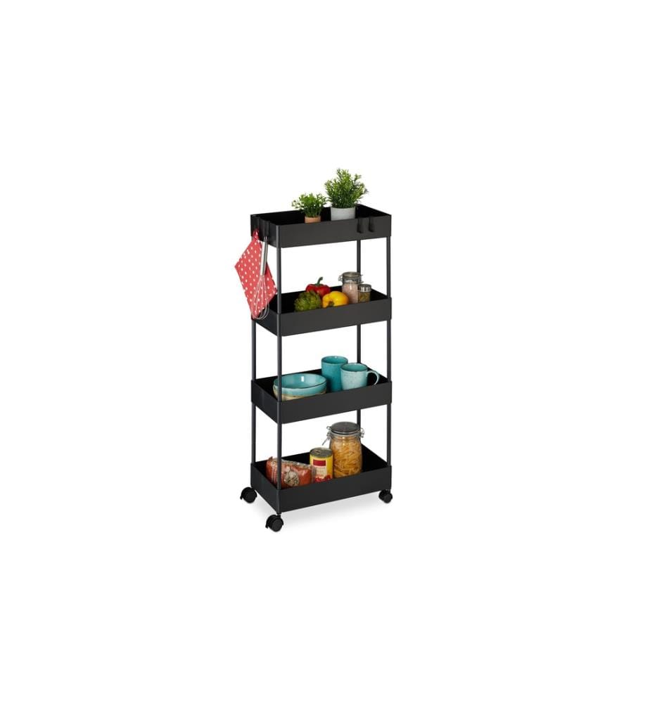 RELAXDAYS - Chariot de cuisine 40 x 93 x 22 cm, Noir