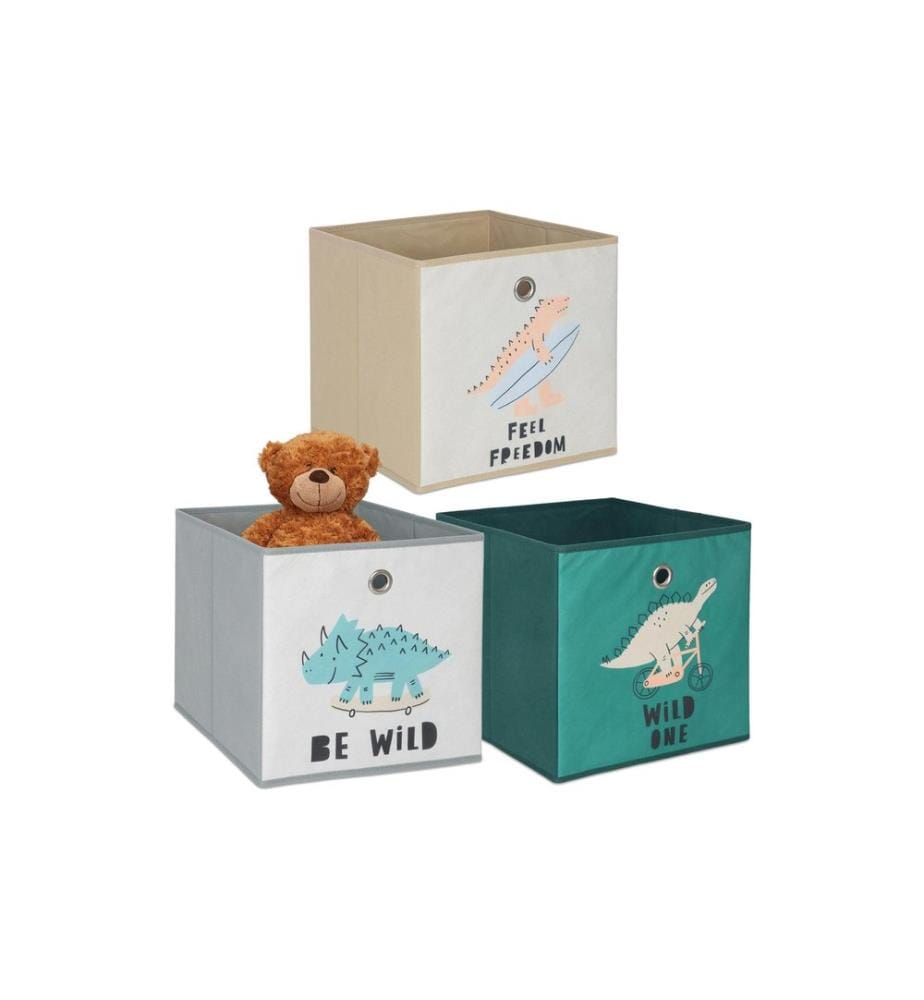 RELAXDAYS - Boîte à jouets Dino 3 pièces