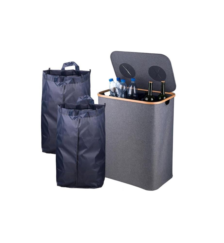 RELAXDAYS - Bacs de recyclage 140 L Gris