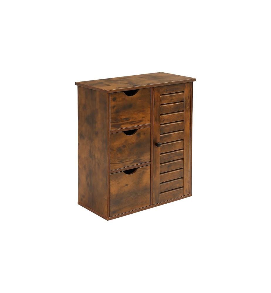 RELAXDAYS - Étagère de salle de bain 80 x 60 x 30 cm Marron