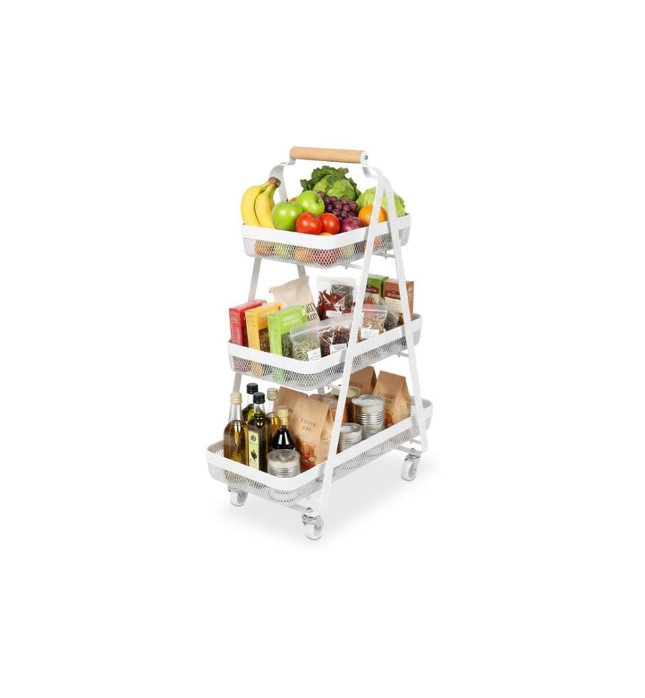RELAXDAYS - Chariot de cuisine 84.5 x 57 x 31 cm Blanc