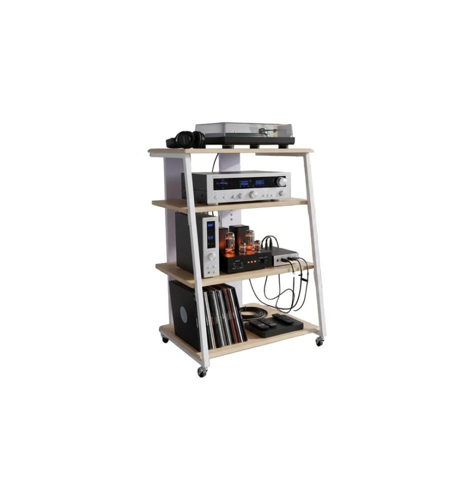 RELAXDAYS - Meuble TV Étagère hi-fi 78 x 61 x 52 cm brun clair/blanc