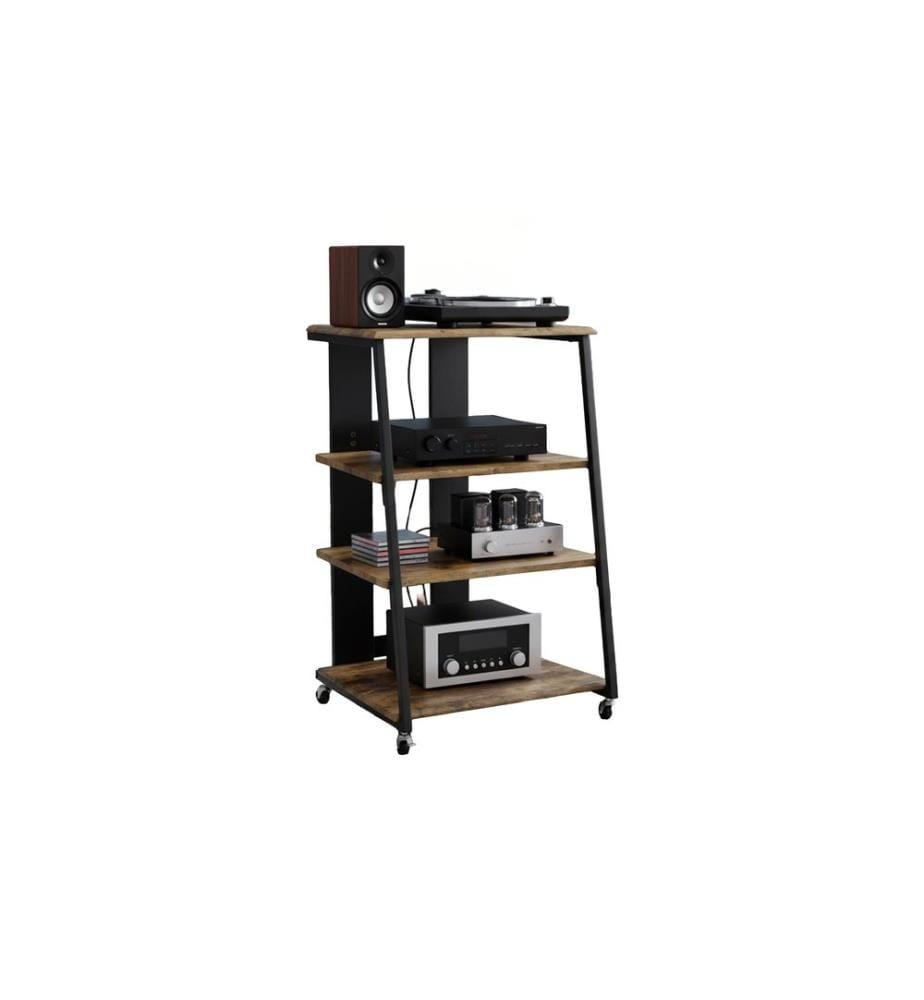 RELAXDAYS - Meuble TV Étagère hi-fi 78 x 61 x 52 cm brun/noir