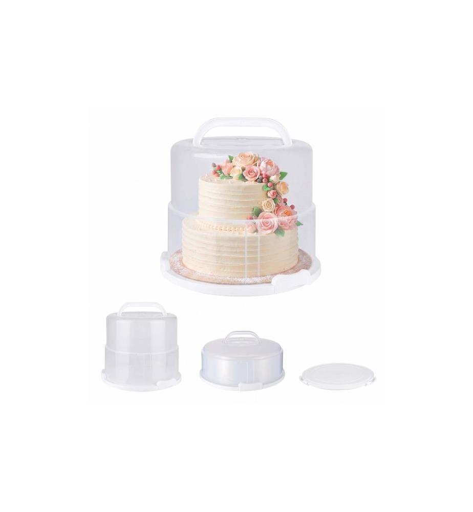 RELAXDAYS - Cloche à gâteau réglable en hauteur Transparent/Blanc