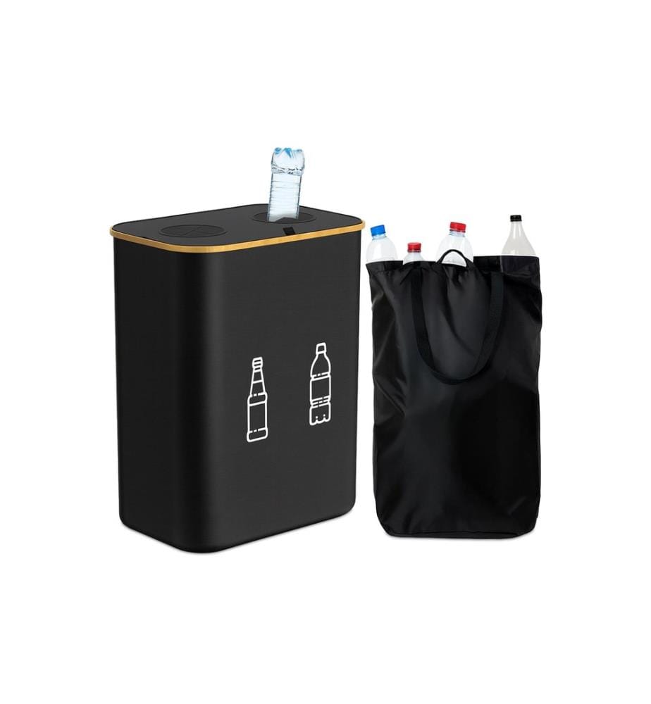 RELAXDAYS - Bacs de recyclage 160 L Noir