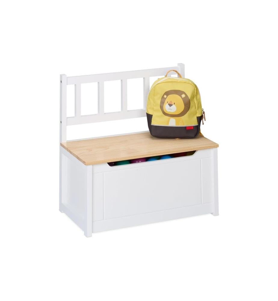 RELAXDAYS - Banc pour enfants Blanc; Brun clair