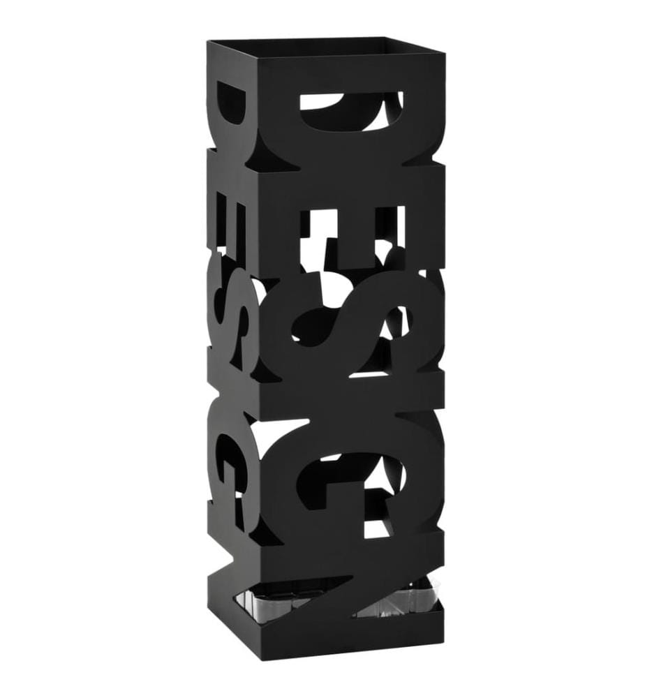 Porte-parapluie Design Acier Noir