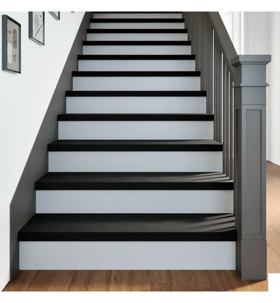 Marches d'escalier 4 pcs marron foncé 100x30x2 cm chêne massif