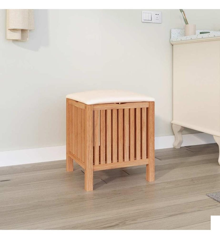 Tabouret de salle de bain 40,5x40x52 cm Bois massif de noyer