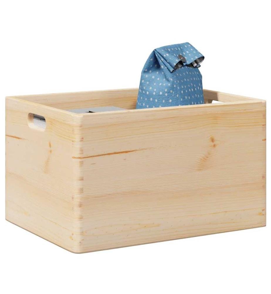 Boîte en bois avec poignées 40x30x23 cm bois de pin massif