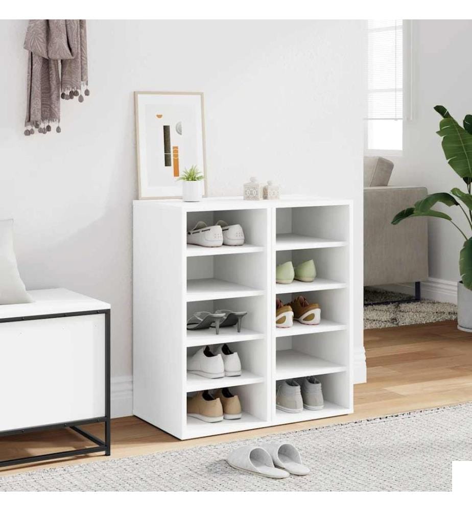 Armoires à chaussures 2pcs Blanc 31,5x35x70cm Bois d'ingénierie