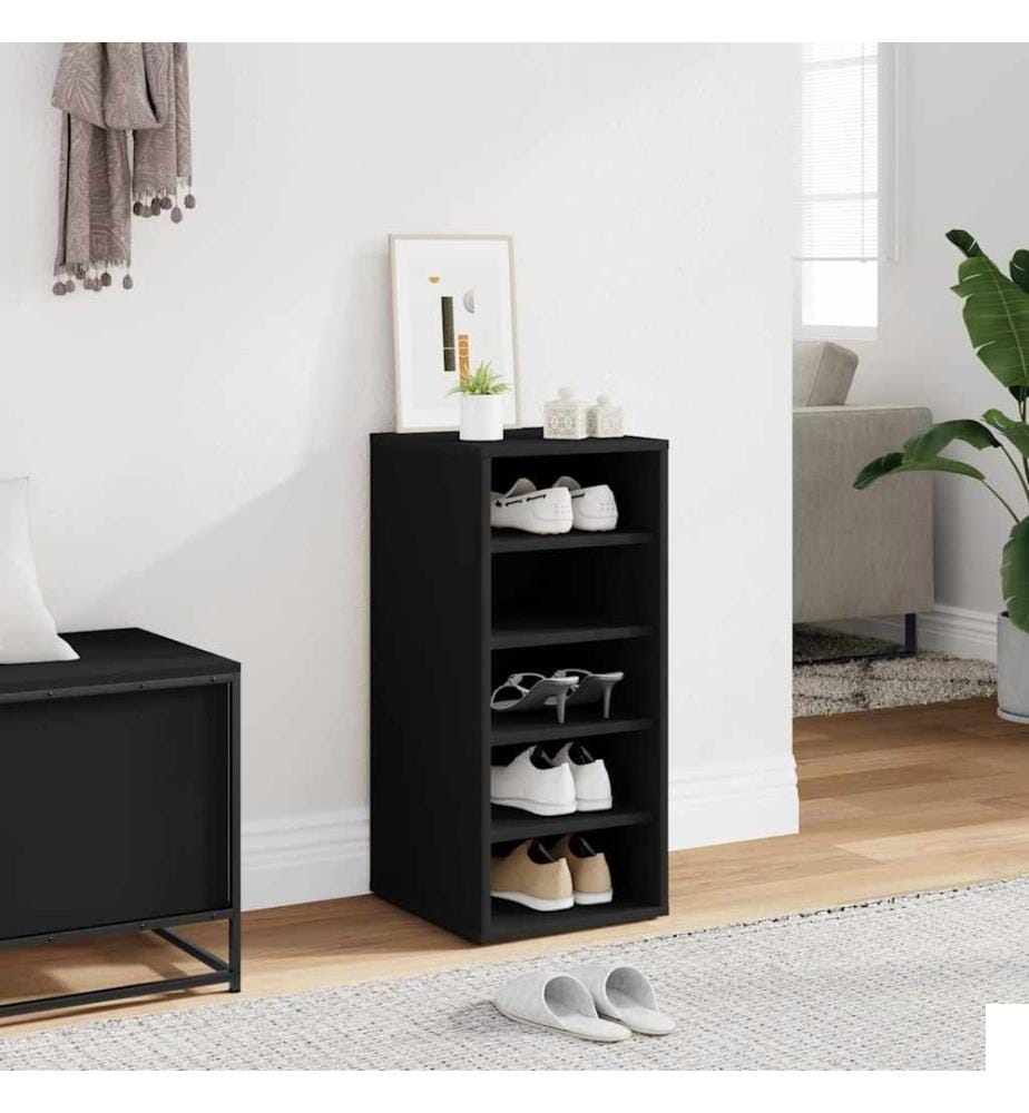 Armoire à chaussures Noir 31,5x35x70 cm Aggloméré