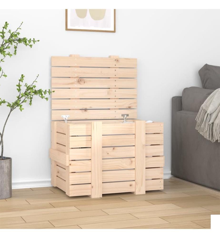 Boîte de rangement 58x40,5x42 cm Bois massif de pin