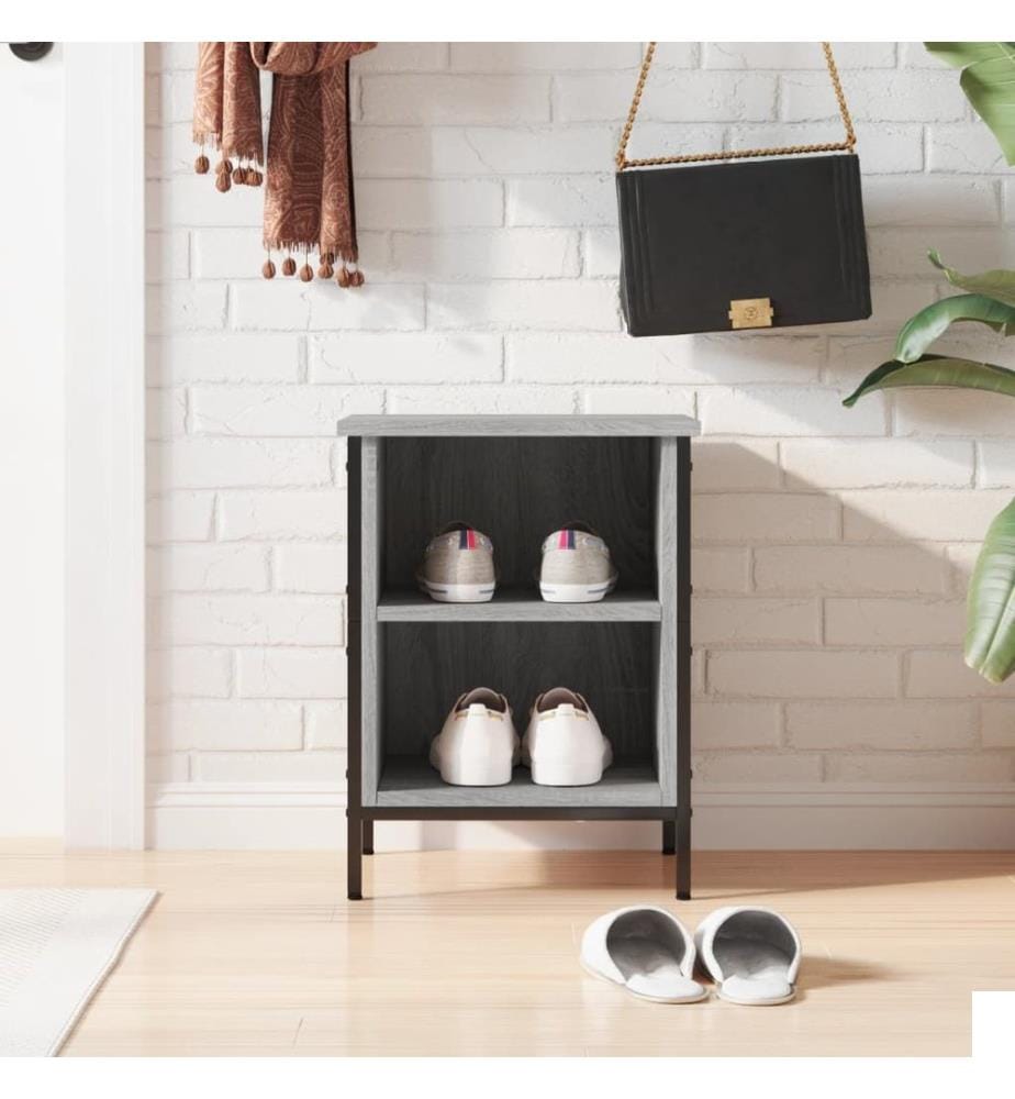 Armoire à chaussures sonoma gris 38x35x50 cm bois d'ingénierie