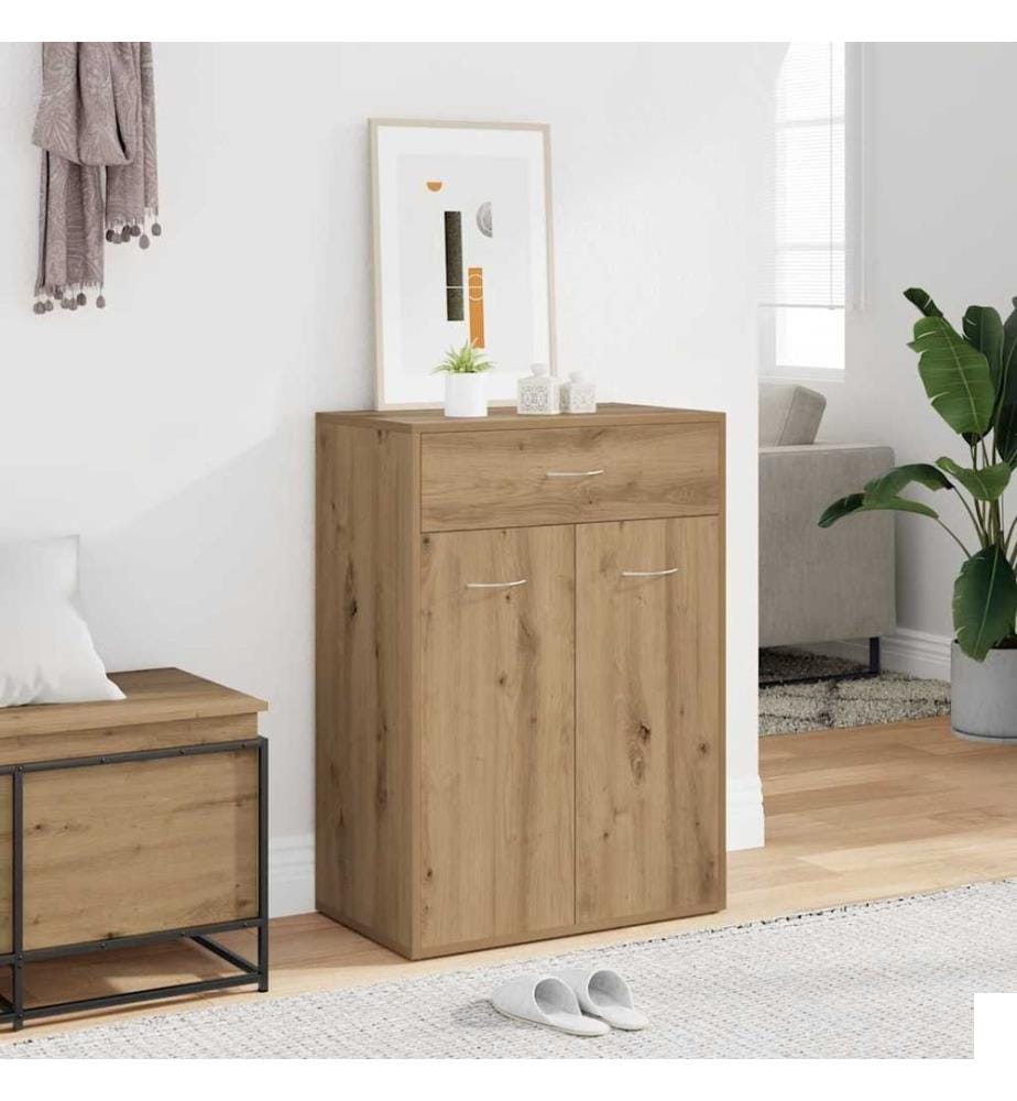 Armoire à chaussures chêne artisanal bois d'ingénierie
