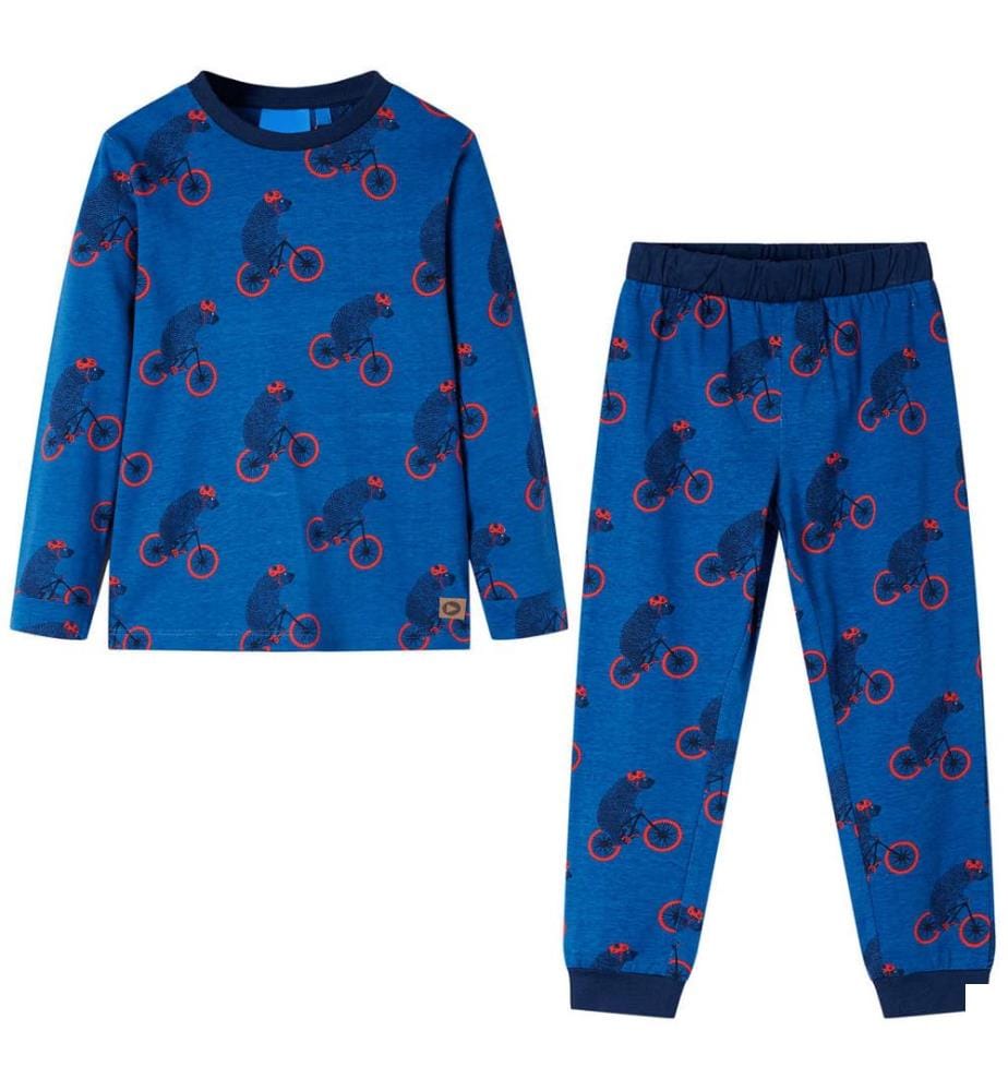 Pyjamas enfants manches longues pétrole 128