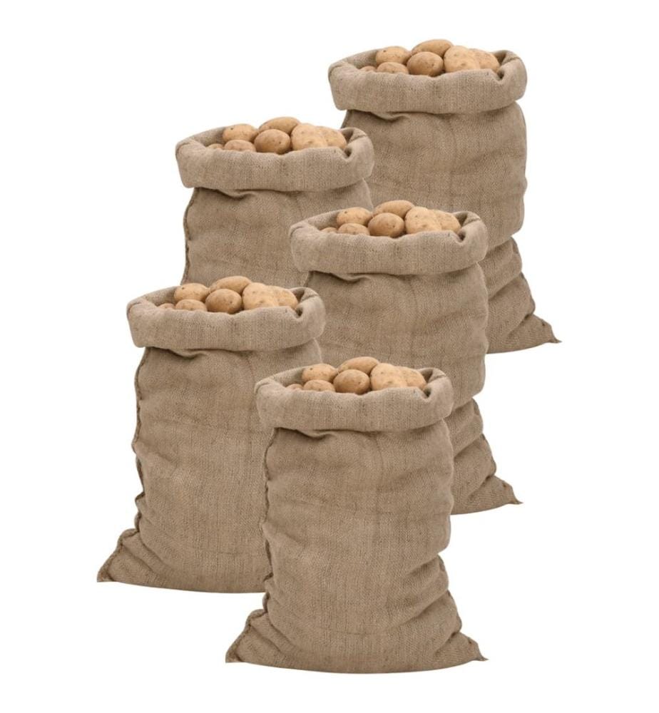 Sacs en jute 5 pcs 60x105 cm 100 % jute 340 g/m²