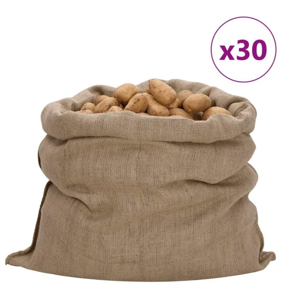 Sacs en jute 30 pcs 100x110 cm 100 % jute 340 g/m²
