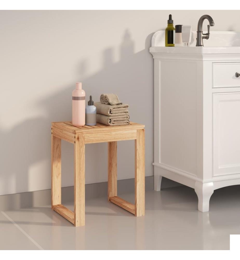 Tabouret de salle de bain 40x30x46 cm Bois massif de noyer