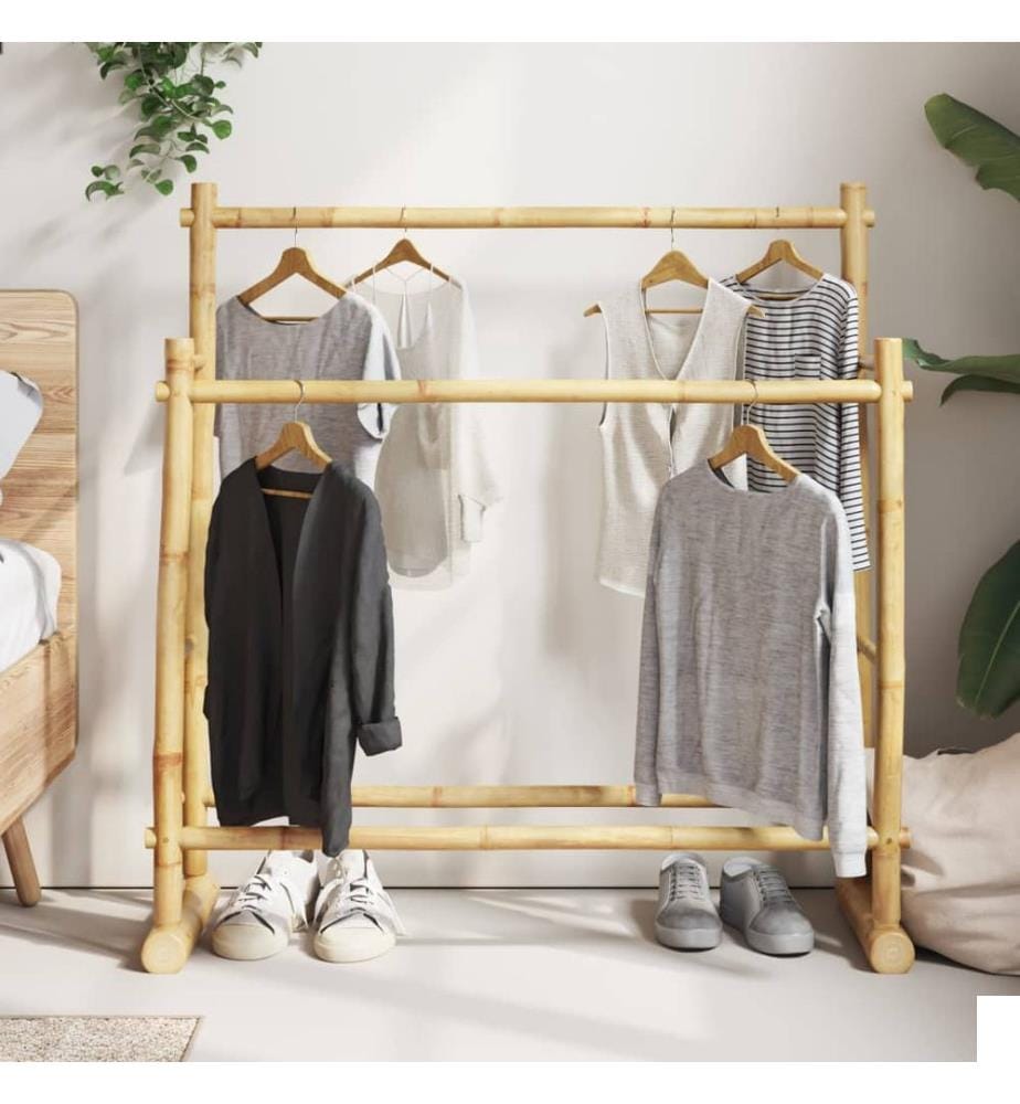 Porte-vêtement 100x30x100 cm bambou