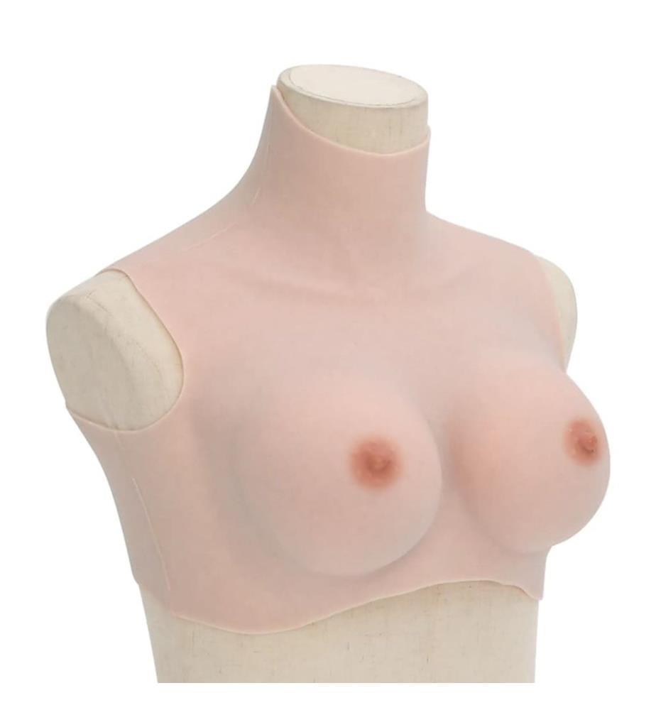 Plastron en silicone caucasien coupe D