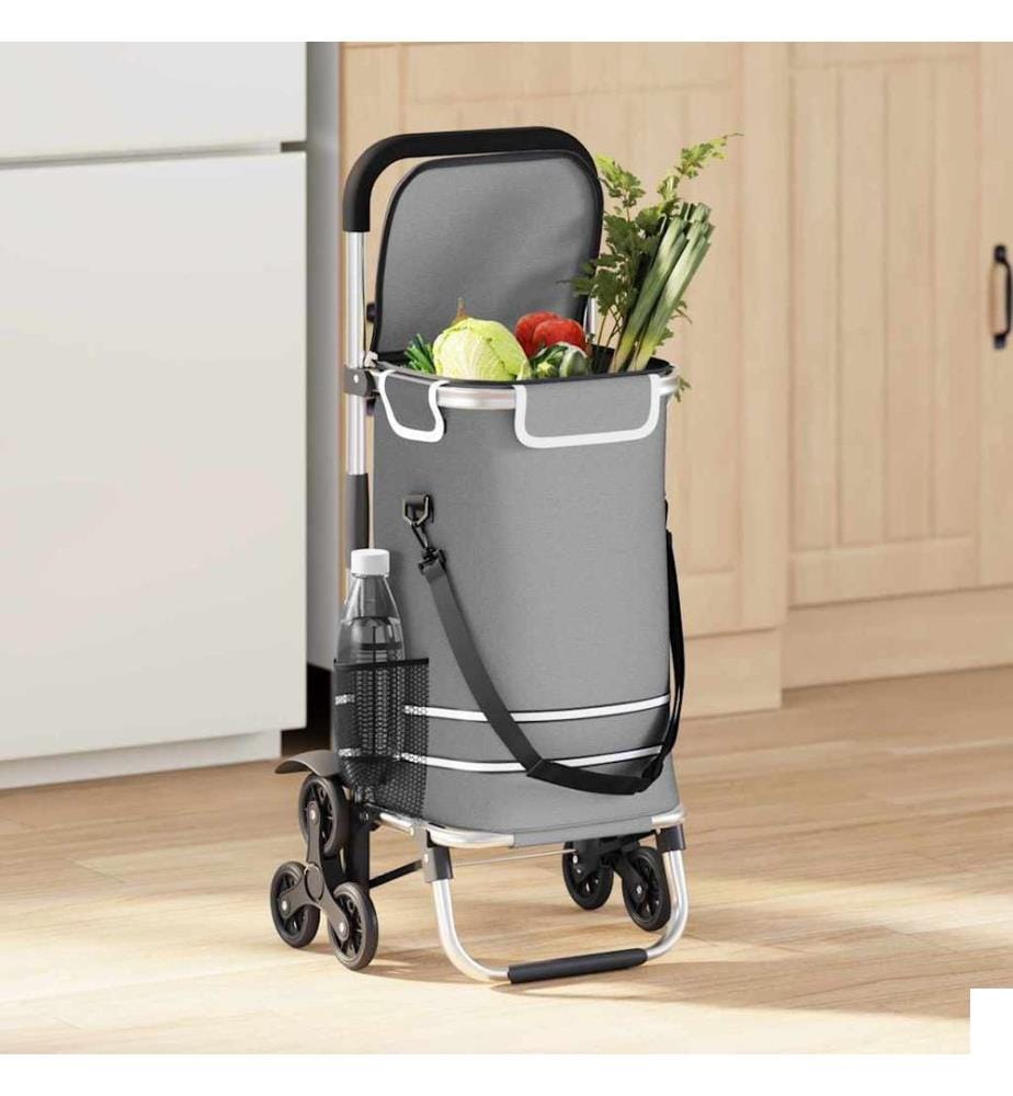 Trolley de shopping Gris 47 x 39 x 100,5 cm Tissu Oxford