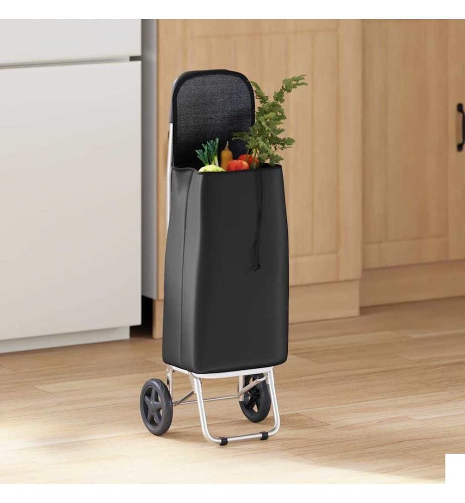 Trolley de shopping Noir 35 x 28 x 92 cm Tissu Oxford