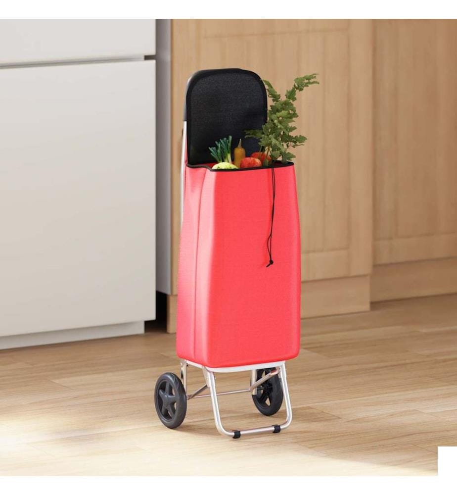 Trolley de shopping Rouge 35 x 28 x 92 cm Tissu Oxford