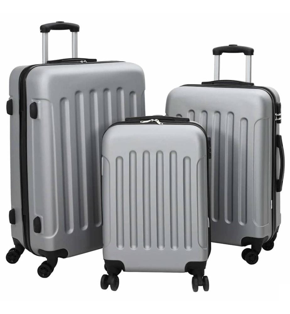 Valise 3 pcs Argenté 50 x 31 x 78 cm Plastic ABS