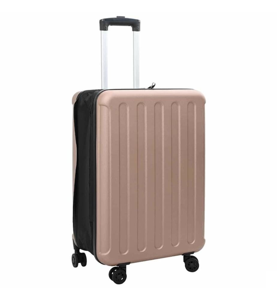 Valise avec verrouillage doré rose 43 x 27 x 66 cm Plastic ABS
