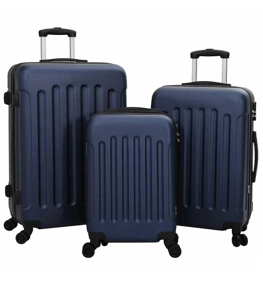 Valise 3 pcs Bleu foncé 50 x 31 x 78 cm Plastic ABS