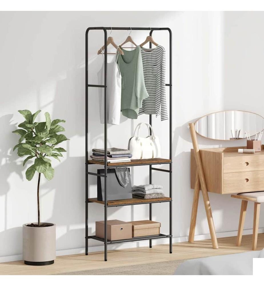 Porte-vêtements Bois ancien 60 x 30 x 171 cm Bois d'ingénierie
