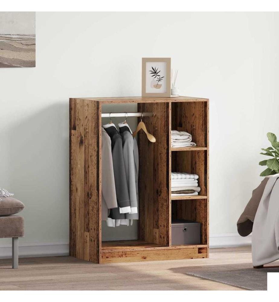 Armoire avec étagère avec stockage Bois ancien 77 x 48 x 102 cm